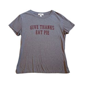 Sub Urban Riot Eat Pie Give Thanks Gray Tee Small